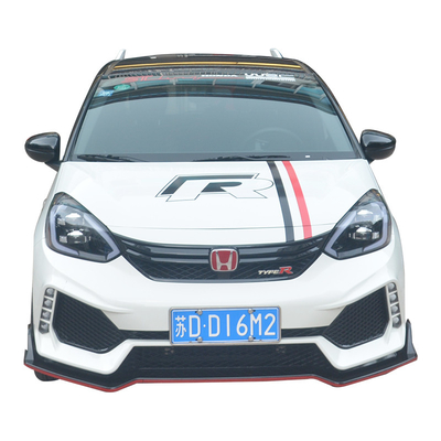 2018-2021年のホンダ・フィット カーボン繊維のフロント・バンパの唇はボディ キット3Pcsを守る